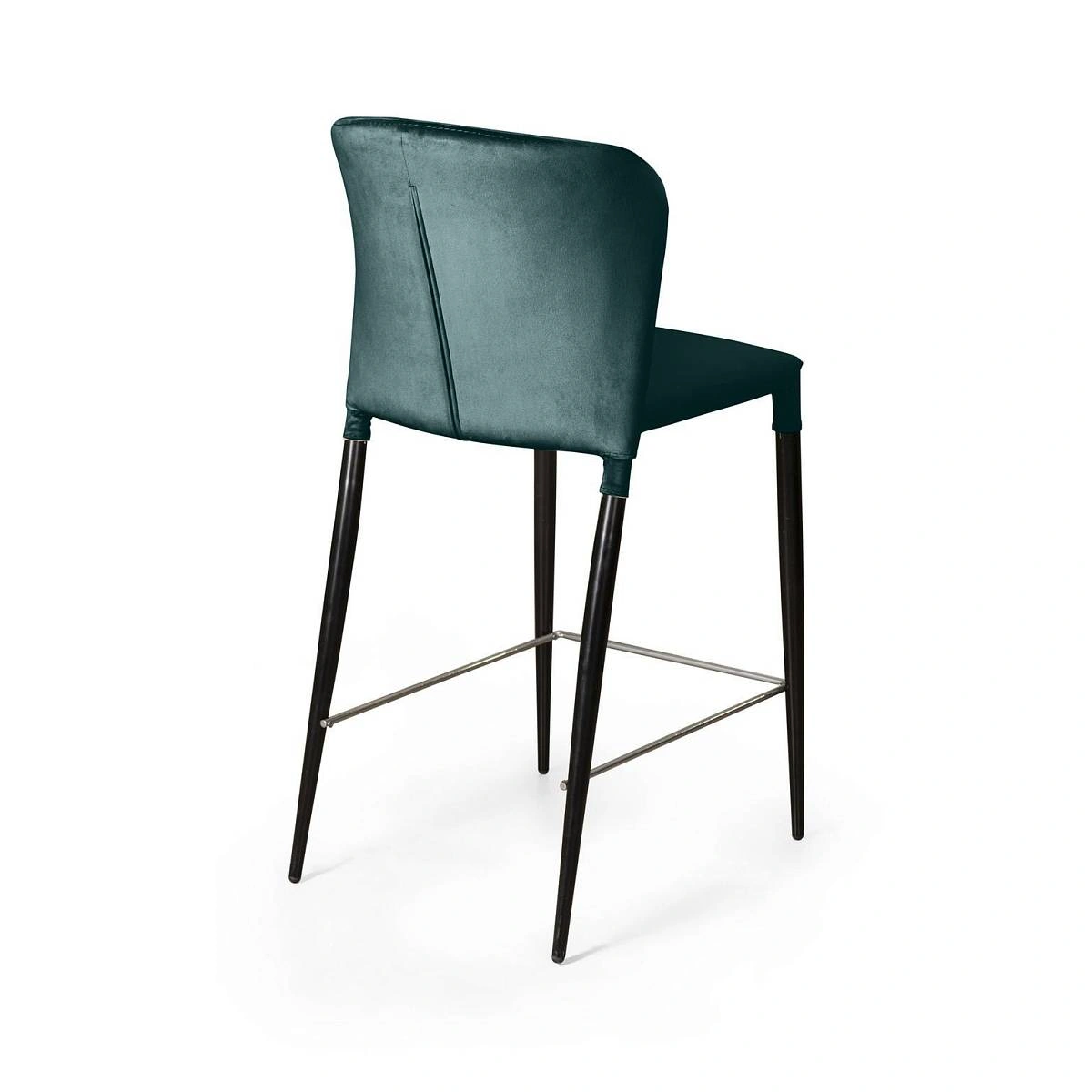 Стул полубарный Albert, бархат зеленый 19 /опора конус фото