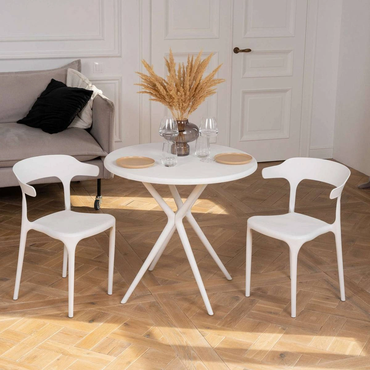 Стул Leo (RUS), комплект (2 шт), пластик белый изображение Стул Leo (RUS), комплект (2 шт), пластик белый фото