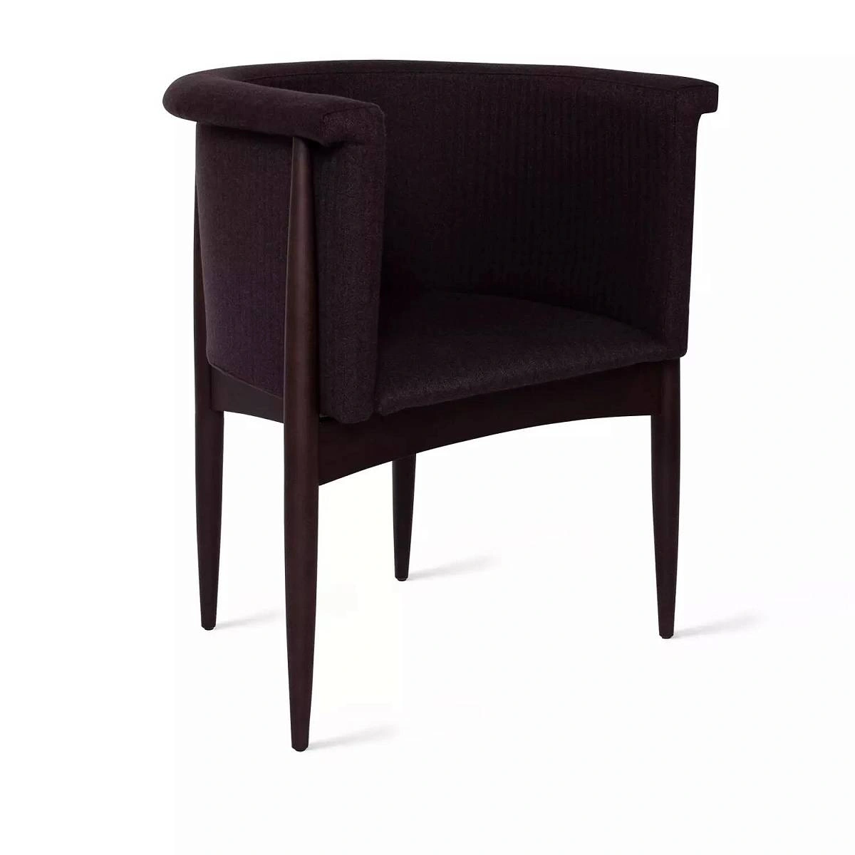 Полукресло Borgese, бук натуральный, лак венге, антрацит изображение Полукресло Borgese, бук натуральный, лак венге, антрацит фото