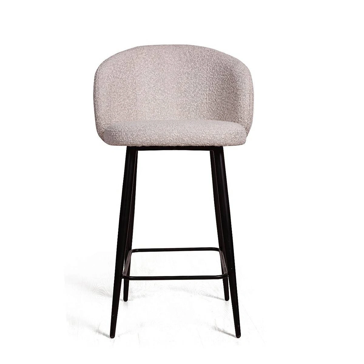 Стул полубарный Vito, букле серый / опора конус изображение Стул полубарный Vito, букле серый / опора конус фото