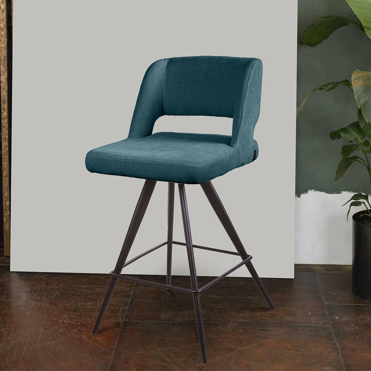 Стул полубарный Molly, ткань зеленый изображение Стул полубарный Molly, ткань зеленый фото