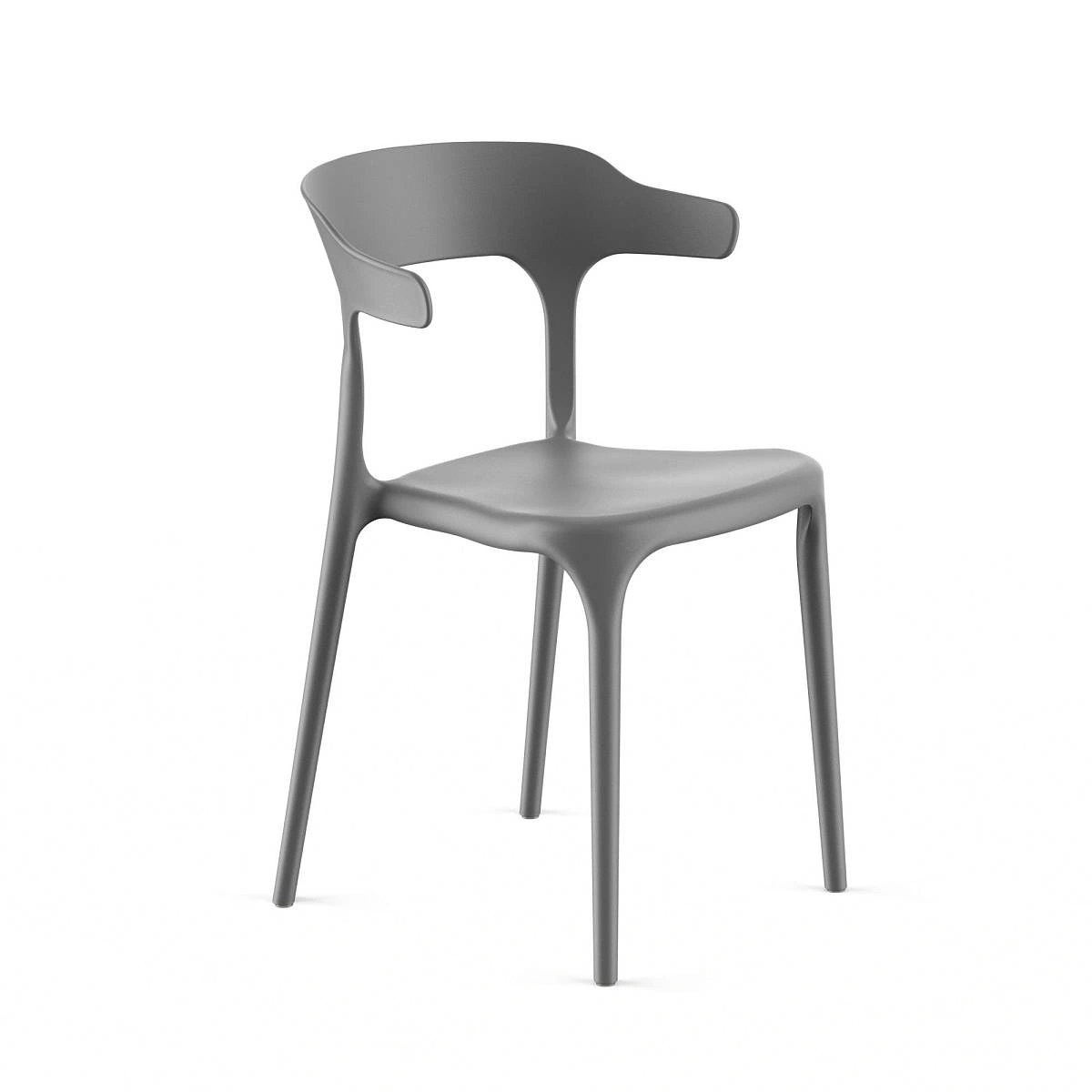 Стул Leo (RUS), комплект (2 шт), пластик серый изображение Стул Leo (RUS), комплект (2 шт), пластик серый фото