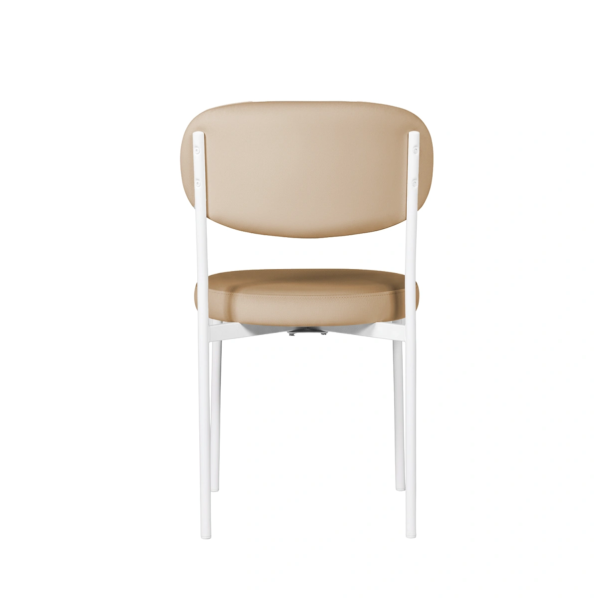 Стул Мейсон, комплект (2 шт), бархат бежевый 05 / опоры белые фото