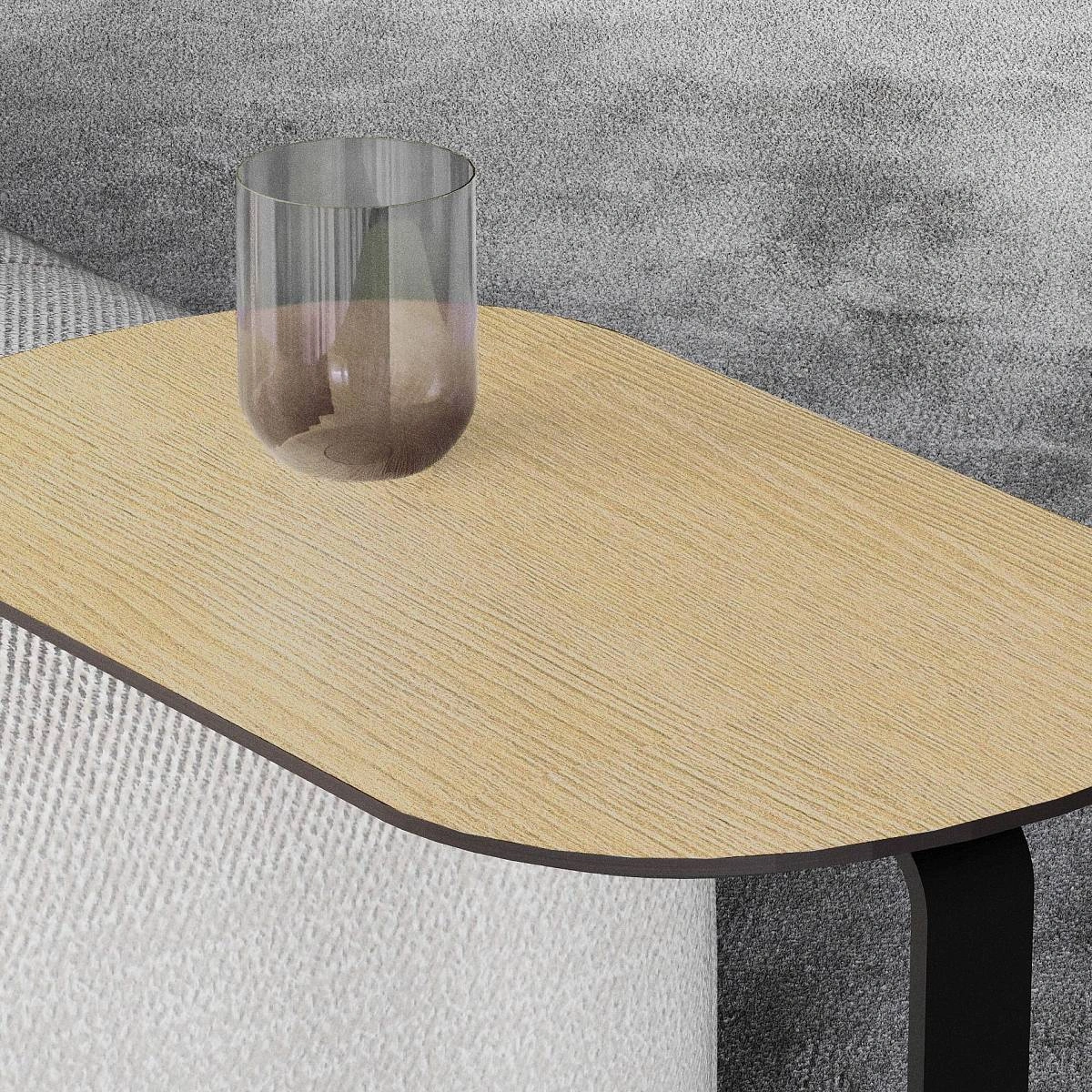 Журнальный столик приставной Side шпон лакированный изображение Журнальный столик приставной Side шпон лакированный фото