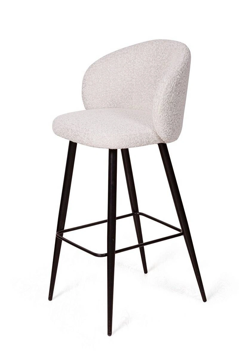 Стул полубарный Vito, букле белый / опора конус фото