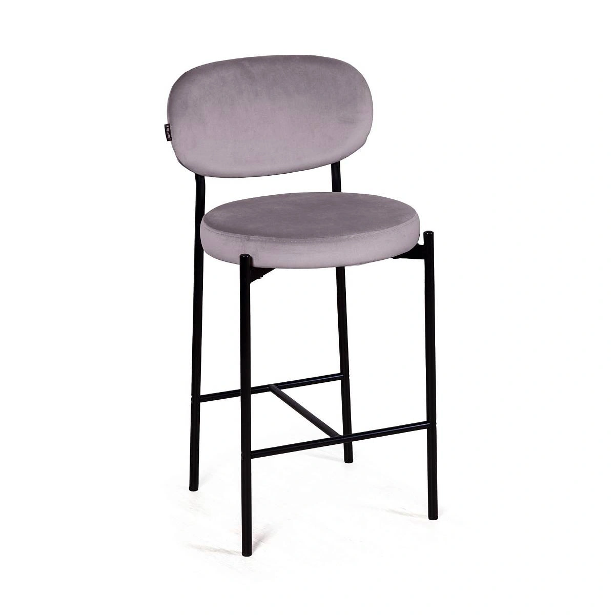 Стул полубарный Mason, бархат серый 27 изображение Стул полубарный Mason, бархат серый 27 фото