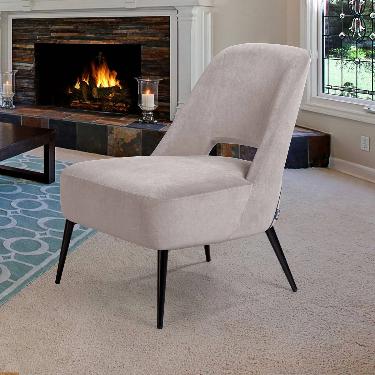 Кресло Dante, бархат пепельно-бежевый 25 изображение Кресло Dante, бархат пепельно-бежевый 25 фото