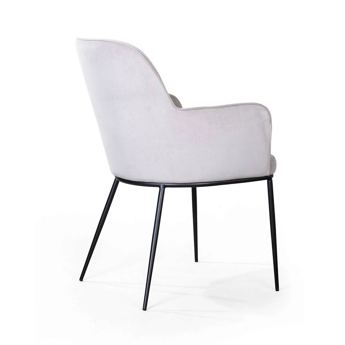 Стул с подлокотниками Barkley, микровелюр серый изображение Стул с подлокотниками Barkley, микровелюр серый фото