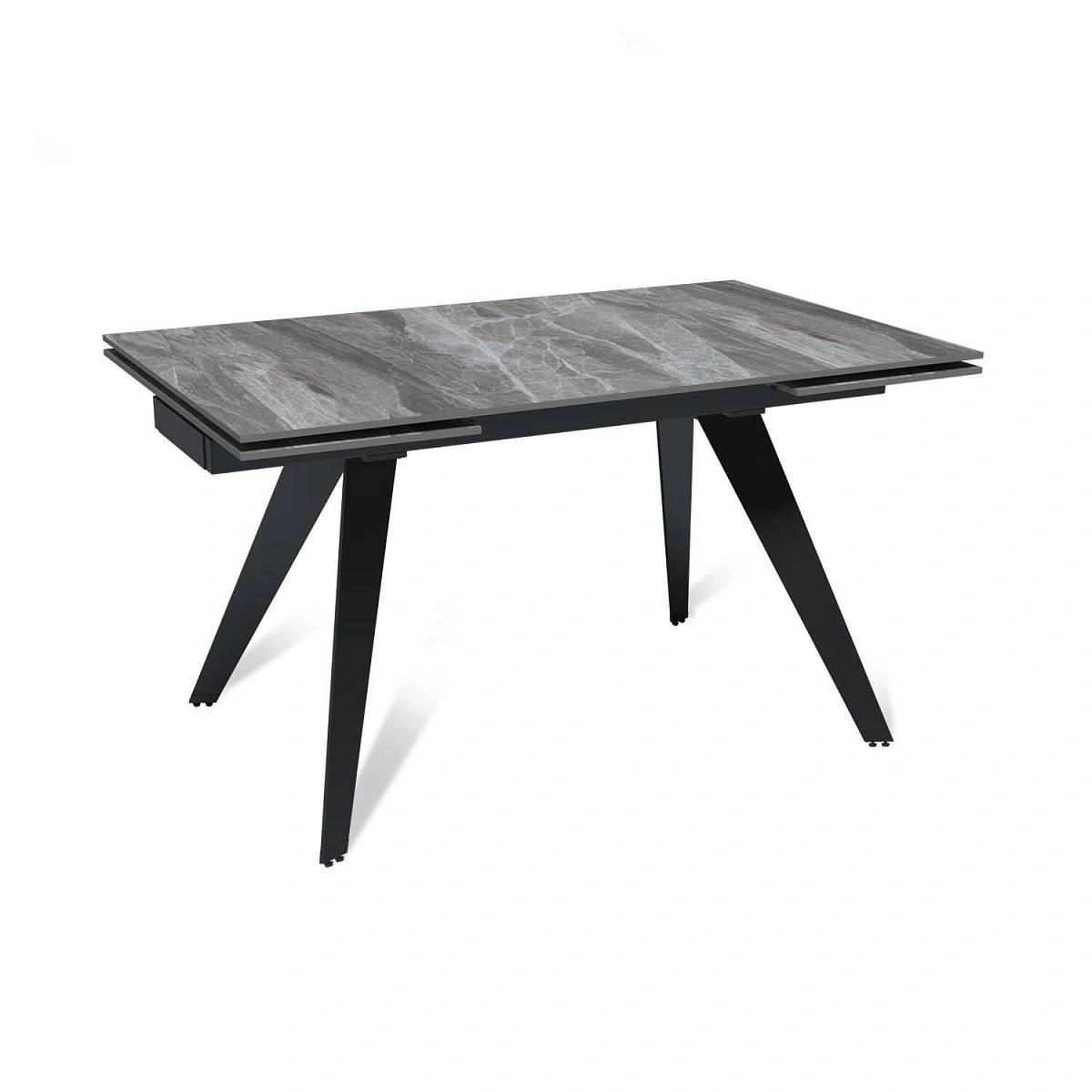 Стол раскладной Rhein (140+40+40), керамика глянцевая Italian Light Grey изображение Стол раскладной Rhein (140+40+40), керамика глянцевая Italian Light Grey фото