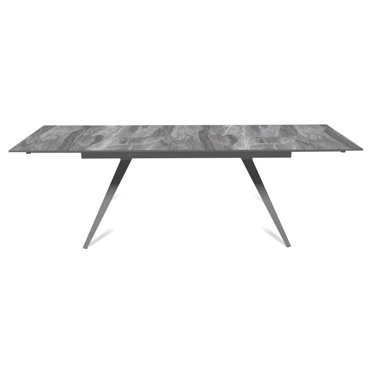 Стол раскладной Asti (160+40+40), керамика глянцевая Italian Light Grey изображение Стол раскладной Asti (160+40+40), керамика глянцевая Italian Light Grey фото