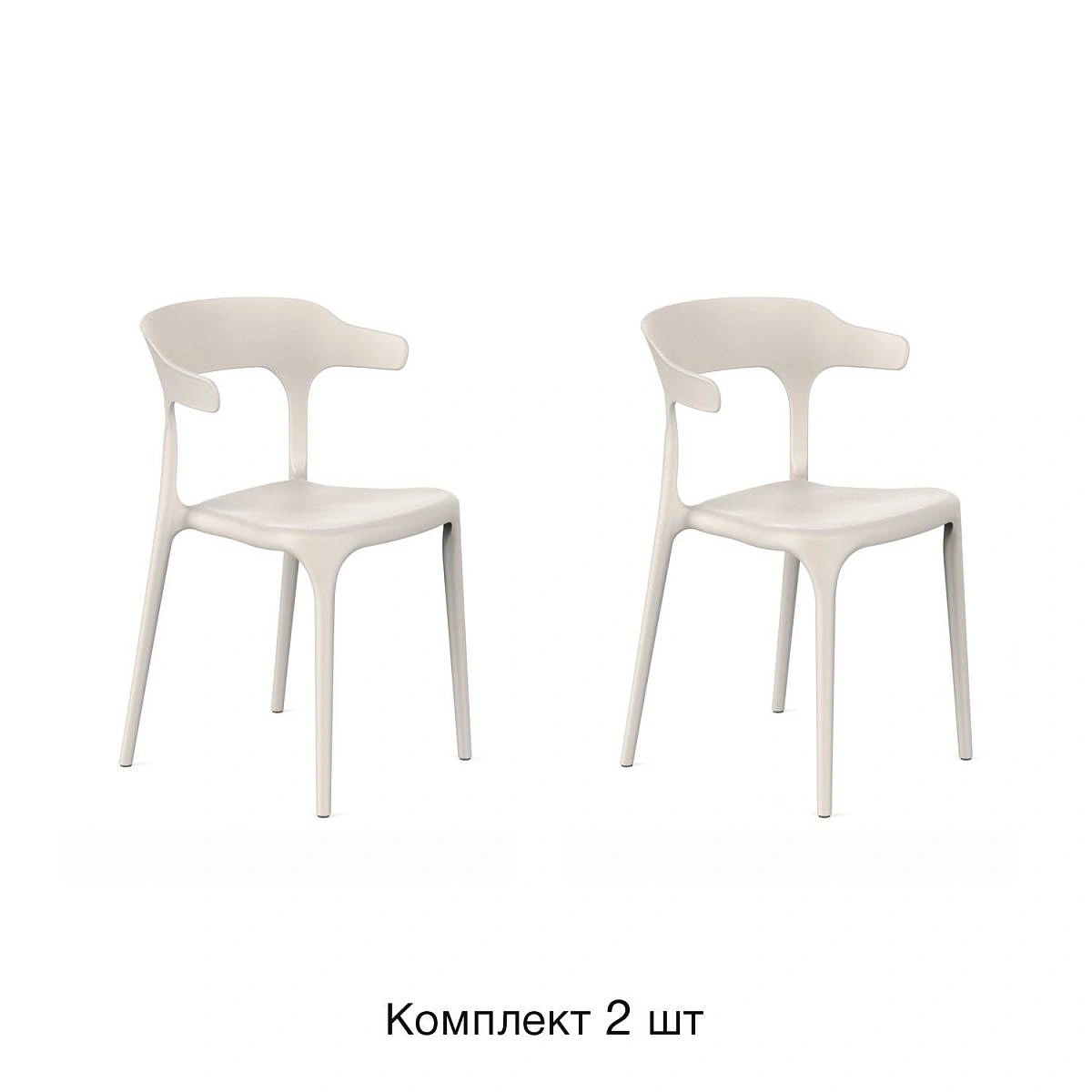 Стул Leo (RUS), комплект (2 шт), пластик светло-бежевый изображение Стул Leo (RUS), комплект (2 шт), пластик светло-бежевый фото