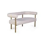 Диван Biggi, букле Turin ivory / опоры золото Диван Biggi, букле Turin ivory / опоры золото