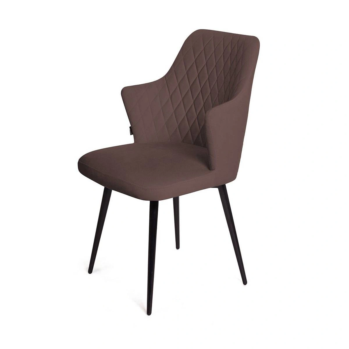 Стул поворотный на 360 градусов Hunt ромб, велюр шоколад maxx 232 / чёрный конус изображение Стул поворотный на 360 градусов Hunt ромб, велюр шоколад maxx 232 / чёрный конус фото