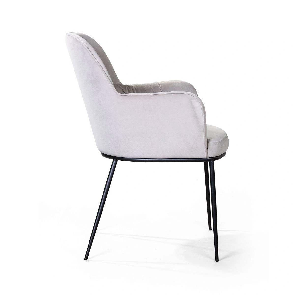 Стул с подлокотниками Barkley, микровелюр серый изображение Стул с подлокотниками Barkley, микровелюр серый фото