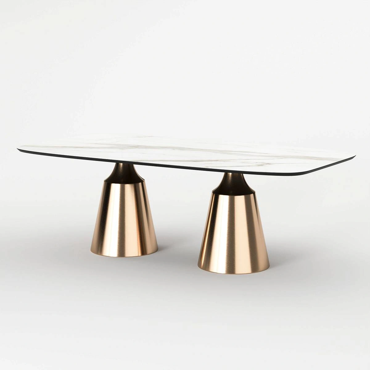 Стол овальный Lucas 230, керамика матовая, белая изображение Стол овальный Lucas 230, керамика матовая, белая фото