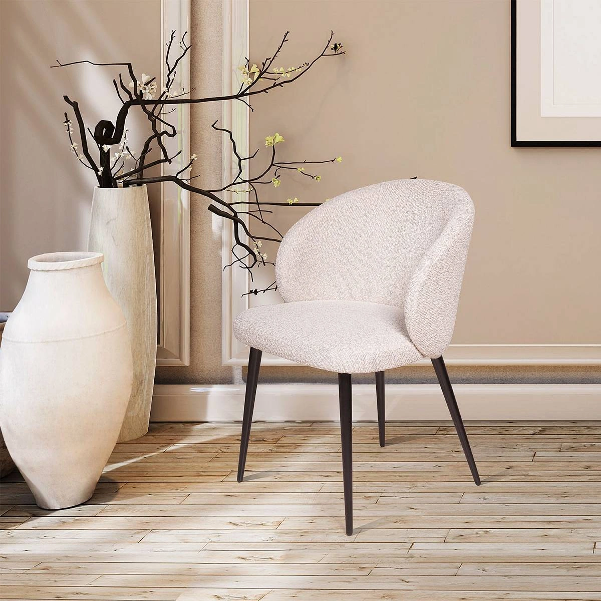 Стул Vito, комплект (4шт), букле белый / опора конус изображение Стул Vito, комплект (4шт), букле белый / опора конус фото