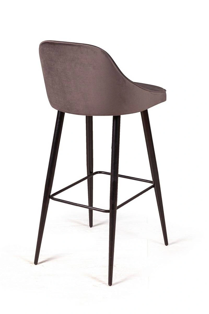 Стул барный Neo, бархат коричневый 12 изображение Стул барный Neo, бархат коричневый 12 фото