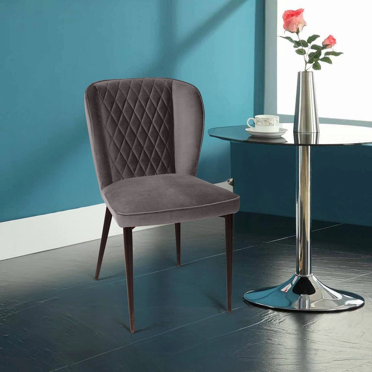 Стул Next, бархат антрацит 14 изображение Стул Next, бархат антрацит 14 фото