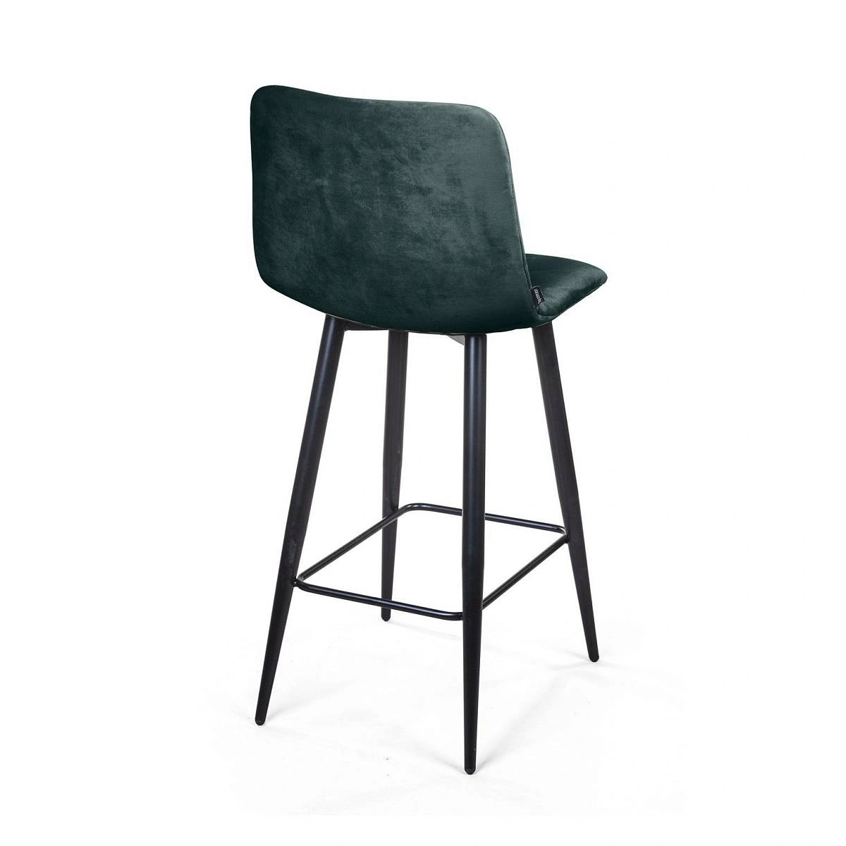 Стул полубарный UNO, бархат зелёный 19/ чёрный конус изображение Стул полубарный UNO, бархат зелёный 19/ чёрный конус фото