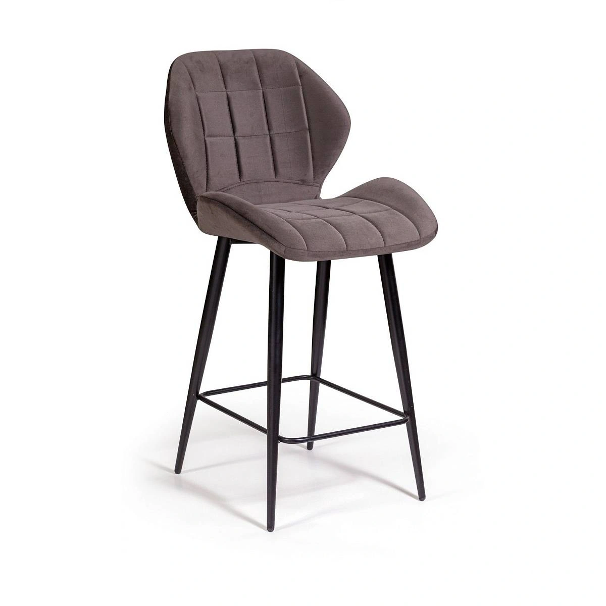 Стул Ralf полубарный, бархат антрацит 14 изображение Стул Ralf полубарный, бархат антрацит 14 фото