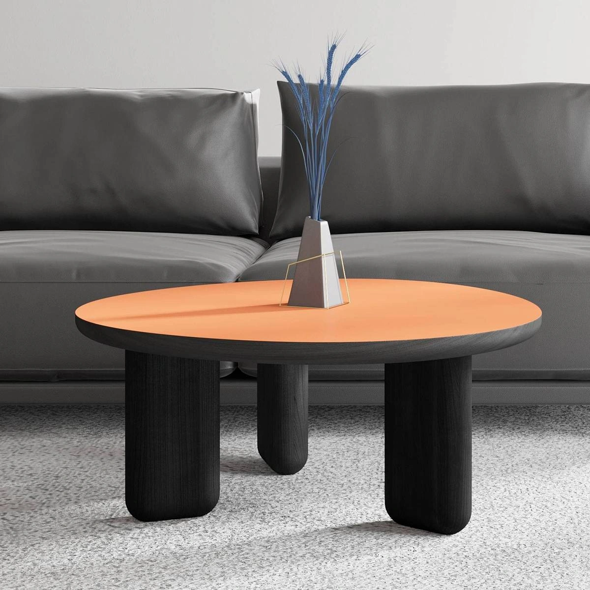 Журнальный столик Momo D800 массив / пластик fenix оранжевый фото