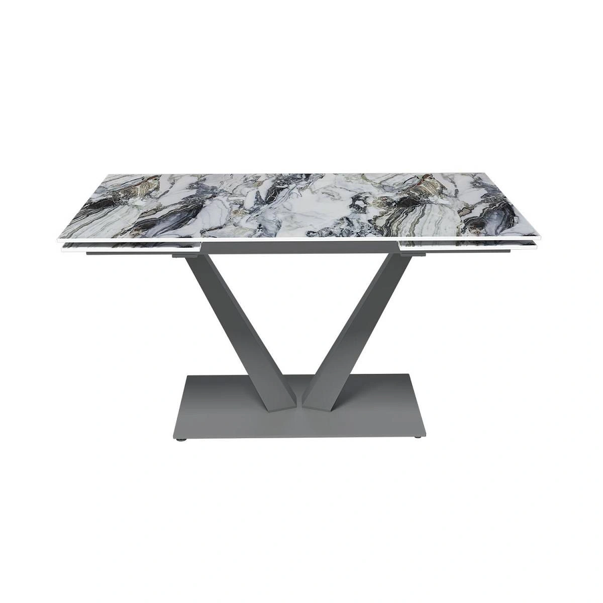 Стол раскладной Malibu (140+40+40), керамика глянцевая Cold Jade изображение Стол раскладной Malibu (140+40+40), керамика глянцевая Cold Jade фото