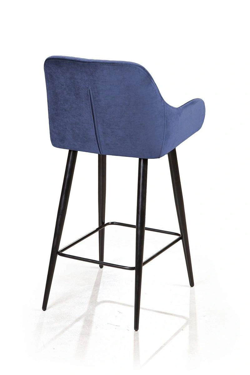 Стул полубарный Robert, бархат синий 29 изображение Стул полубарный Robert, бархат синий 29 фото