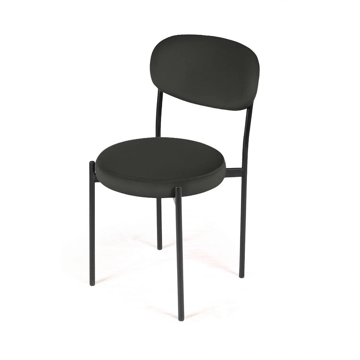 Стул Mason, комплект (2 шт), бархат антрацит 14 / опоры черные фото