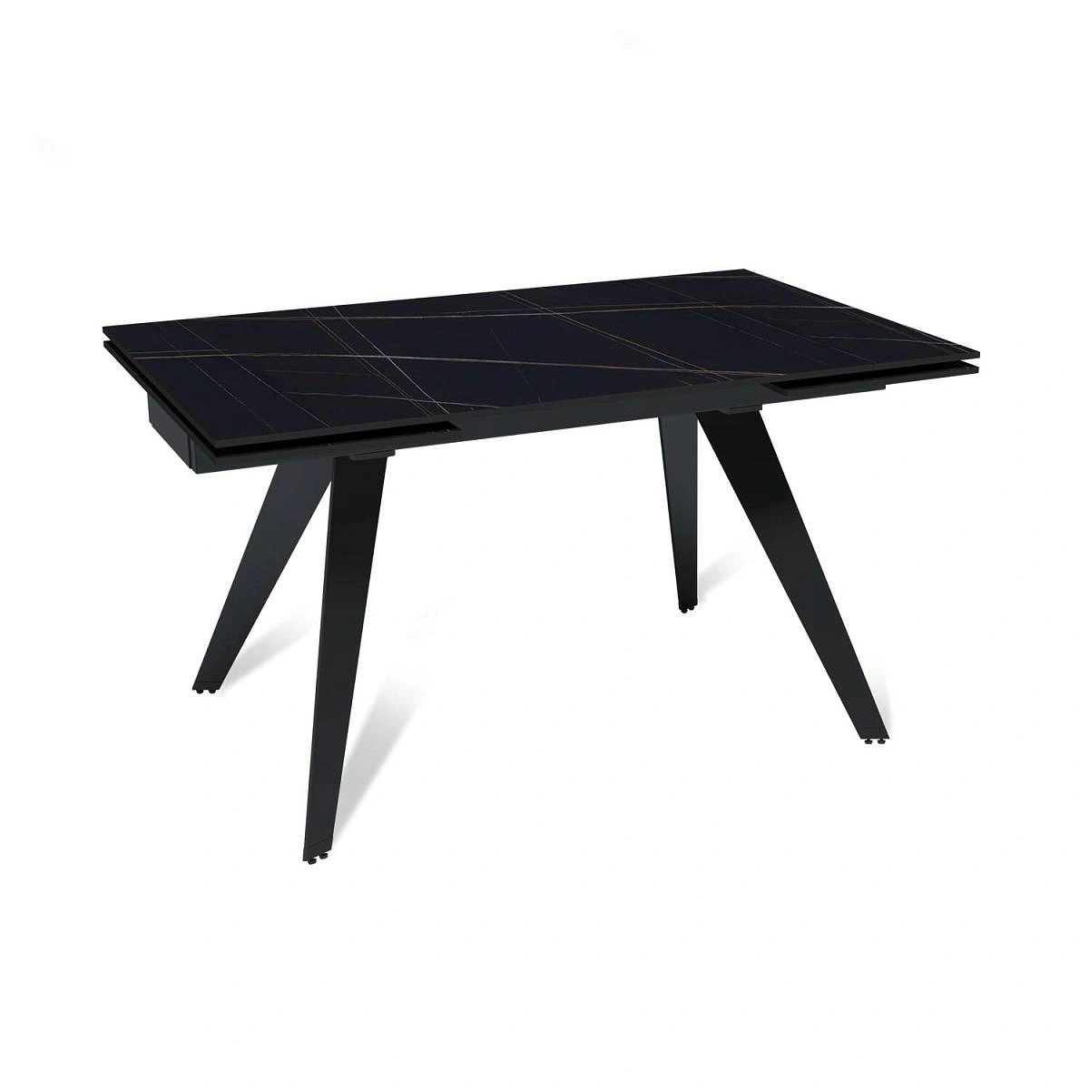 Стол раскладной Rhein (140+40+40), керамика матовая Blackgold изображение Стол раскладной Rhein (140+40+40), керамика матовая Blackgold фото