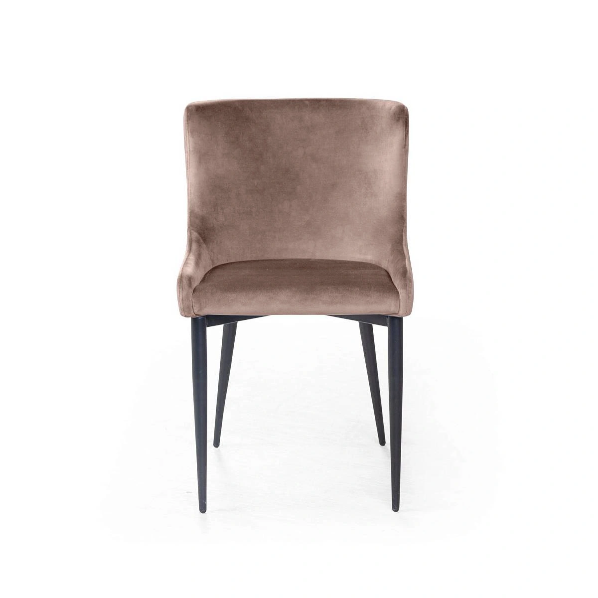 Стул JAZZ, комплект (4шт), бархат бежевый 5/черный конус изображение Стул JAZZ, комплект (4шт), бархат бежевый 5/черный конус фото