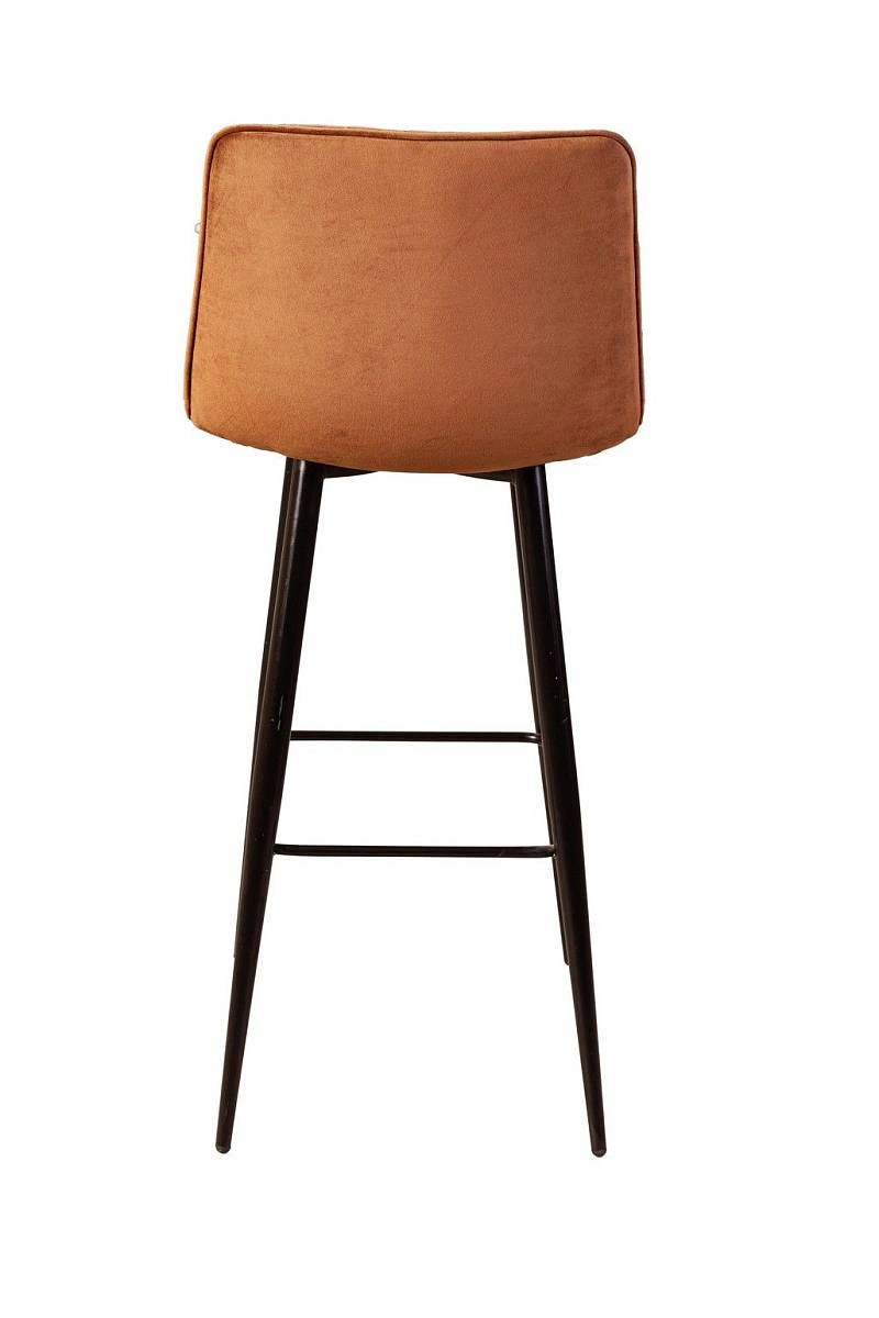 Стул барный Paul, комплект (2 шт), бархат коричневый 11 изображение Стул барный Paul, комплект (2 шт), бархат коричневый 11 фото