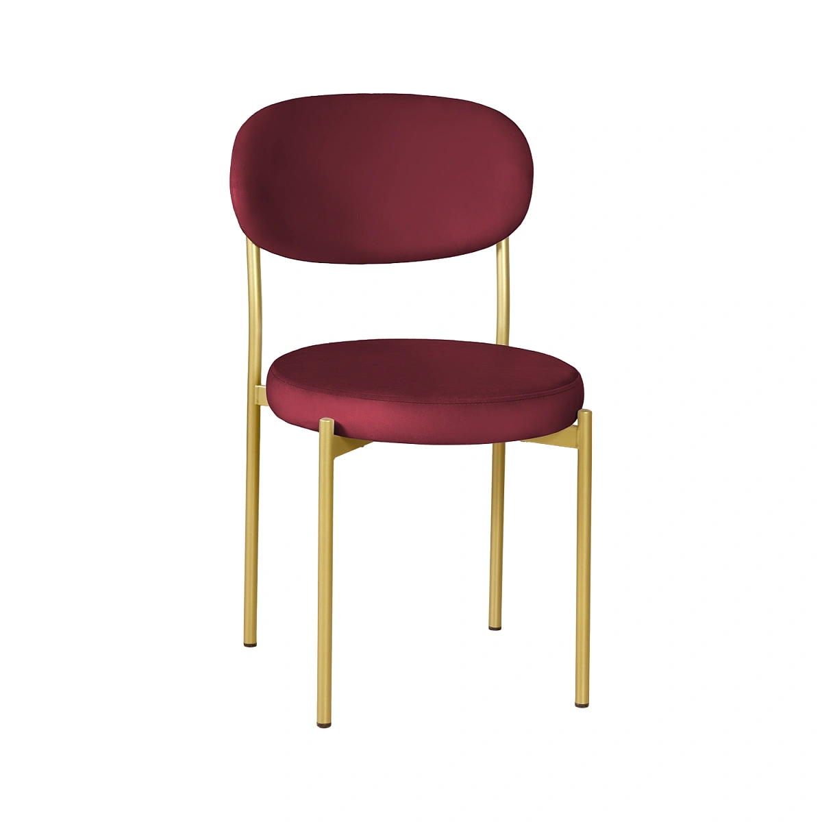 Стул Мейсон, комплект (2 шт), бархат винно-красный 16 / опоры золото фото