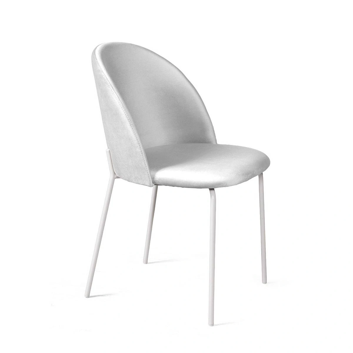 Стул Nord, комплект (4 шт), бархат светло-серый 04 / опора белая фото