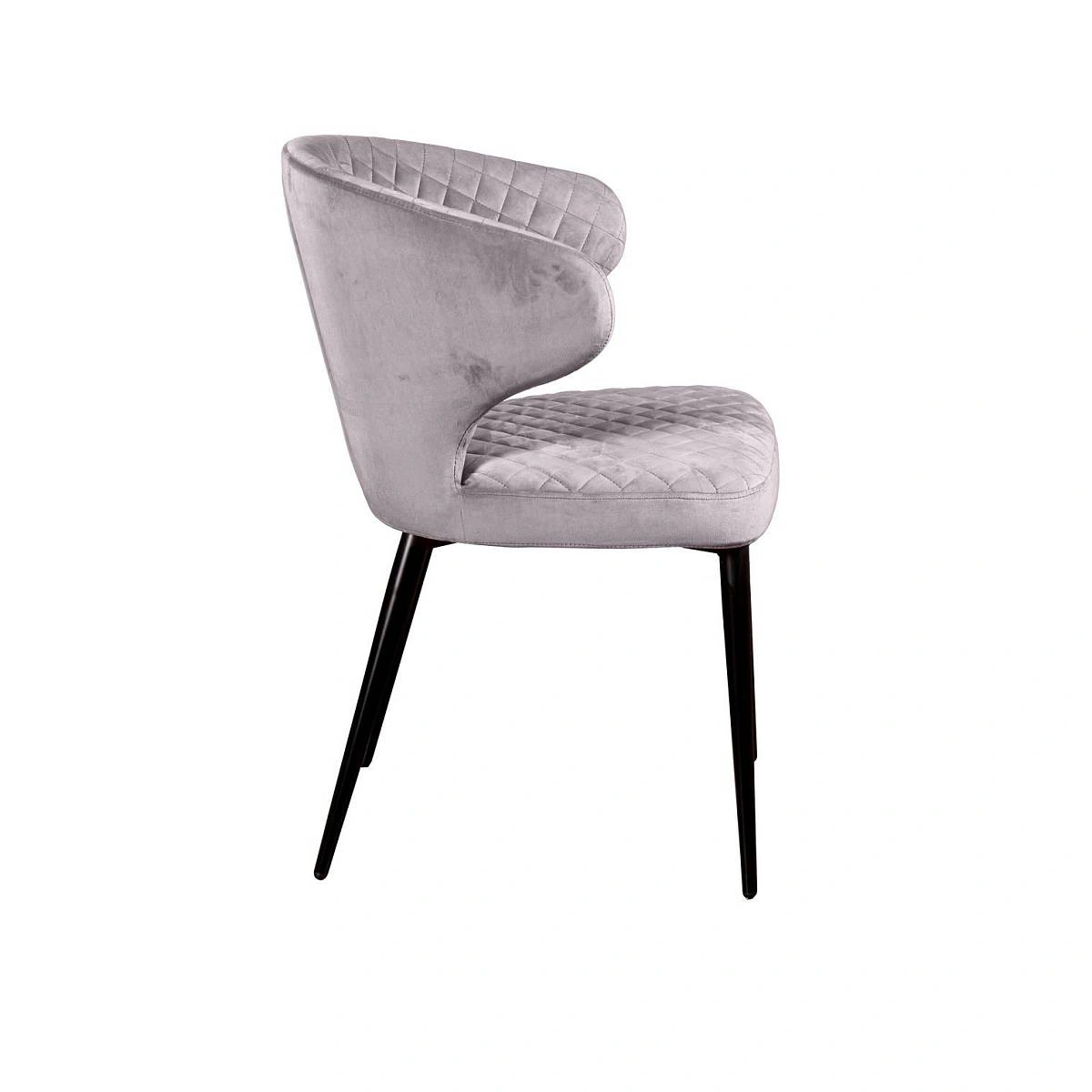 Стул Richard ромб, бархат светло-серый 26 изображение Стул Richard ромб, бархат светло-серый 26 фото