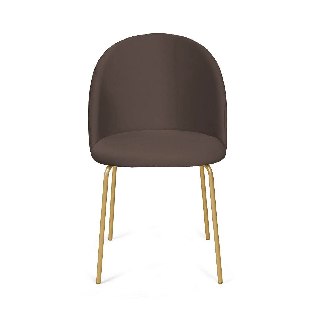 Стул Норд, комплект (2 шт), велюр Frost chocolate / опора золото фото