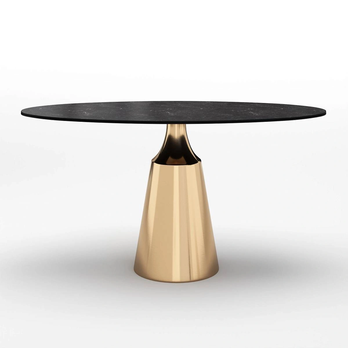 Стол овальный Lucas 160, керамика матовая, черная изображение Стол овальный Lucas 160, керамика матовая, черная фото