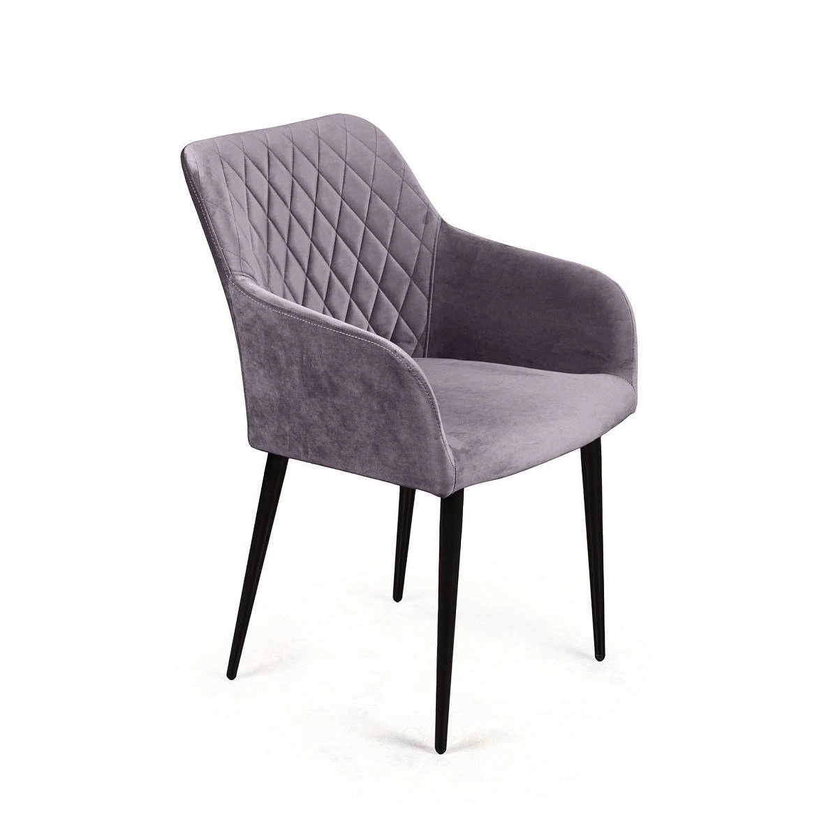 Стул с подлокотниками Robert, бархат серый 27 изображение Стул с подлокотниками Robert, бархат серый 27 фото