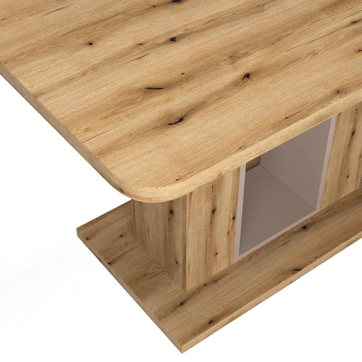 Стол обеденный Toscana (120+40) дуб эвок прибрежный/глиняный серый изображение Стол обеденный Toscana (120+40) дуб эвок прибрежный/глиняный серый фото