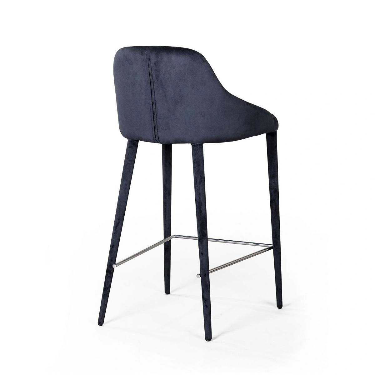 Стул полубарный Douglas, бархат чёрный изображение Стул полубарный Douglas, бархат чёрный фото