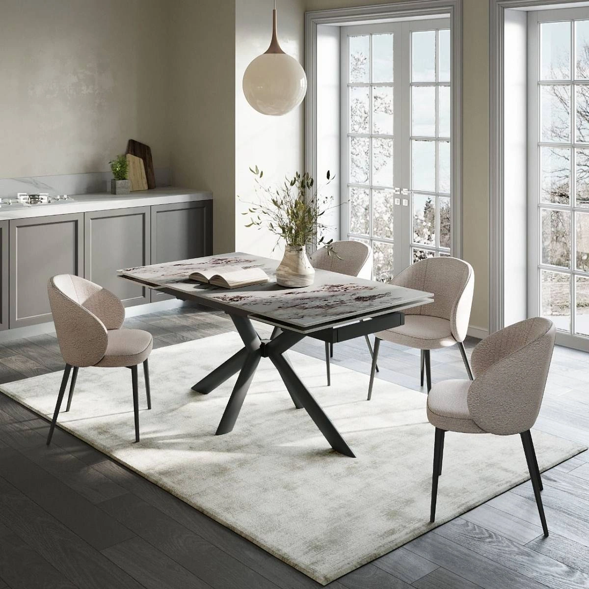 Стол раскладной Strong (120+30+30), керамика глянцевая Patagoniya фото