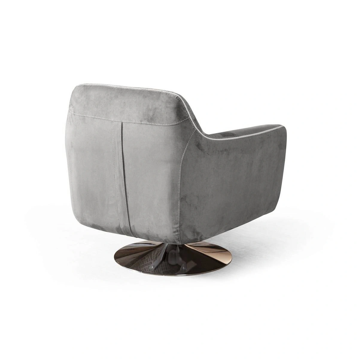 Кресло и пуф Marco, искусственная замша Breeze silver изображение Кресло и пуф Marco, искусственная замша Breeze silver фото