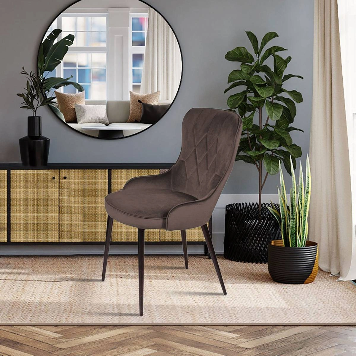 Стул Leonardo, бархат антрацит 14 изображение Стул Leonardo, бархат антрацит 14 фото