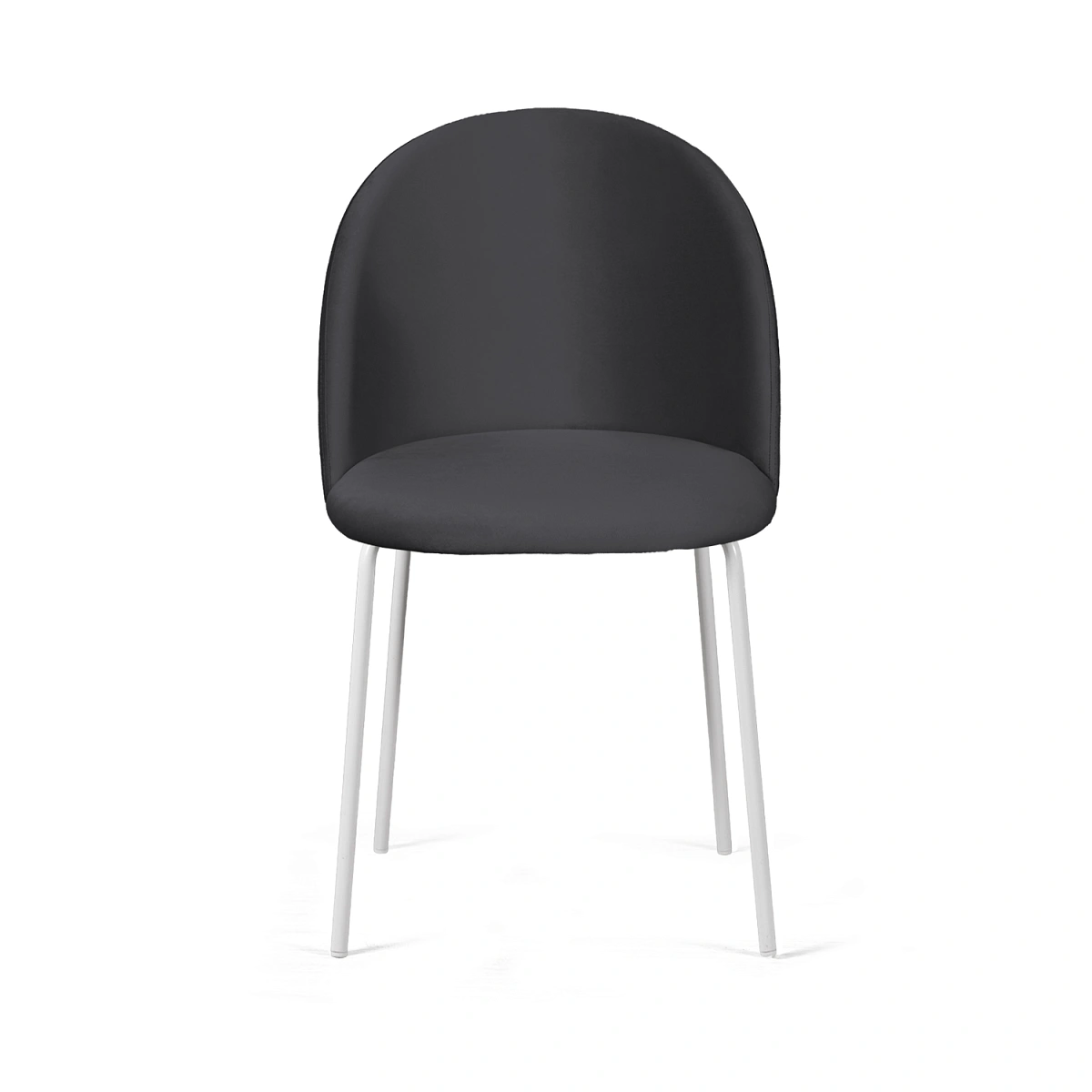 Стул Nord, комплект (2 шт), бархат серый 27 / опора белая фото