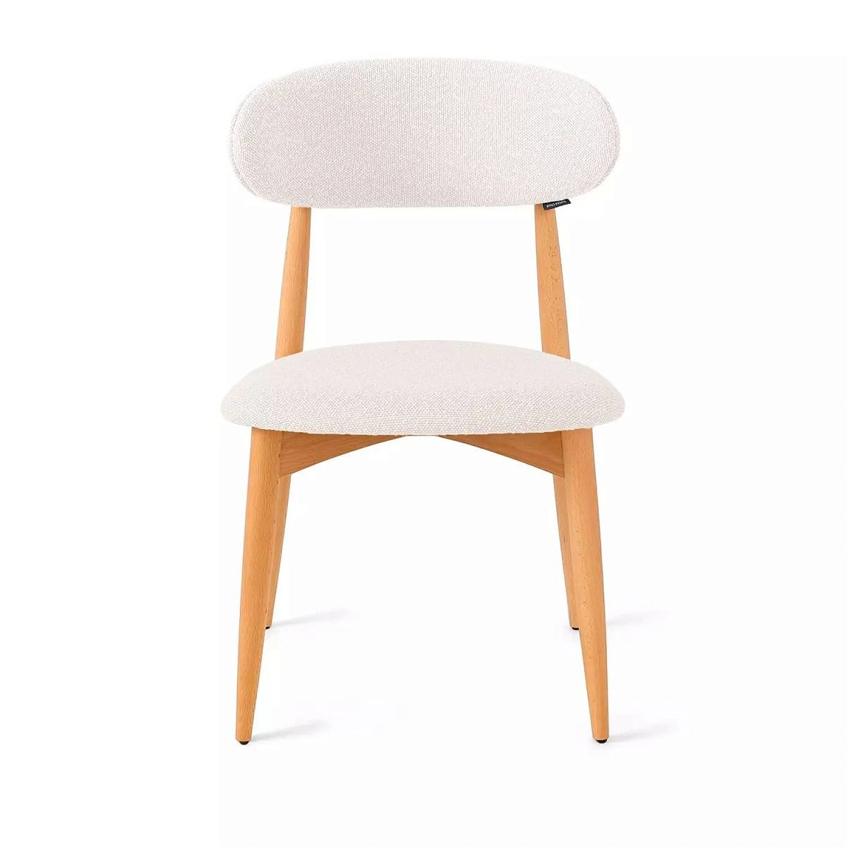 Стул Paolo, бук натуральный, ткань, белый изображение Стул Paolo, бук натуральный, ткань, белый фото