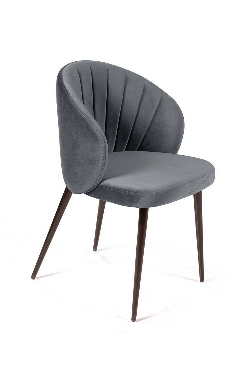 Стул Mont Blanc, бархат светло-серый 26 / черный конус изображение Стул Mont Blanc, бархат светло-серый 26 / черный конус фото