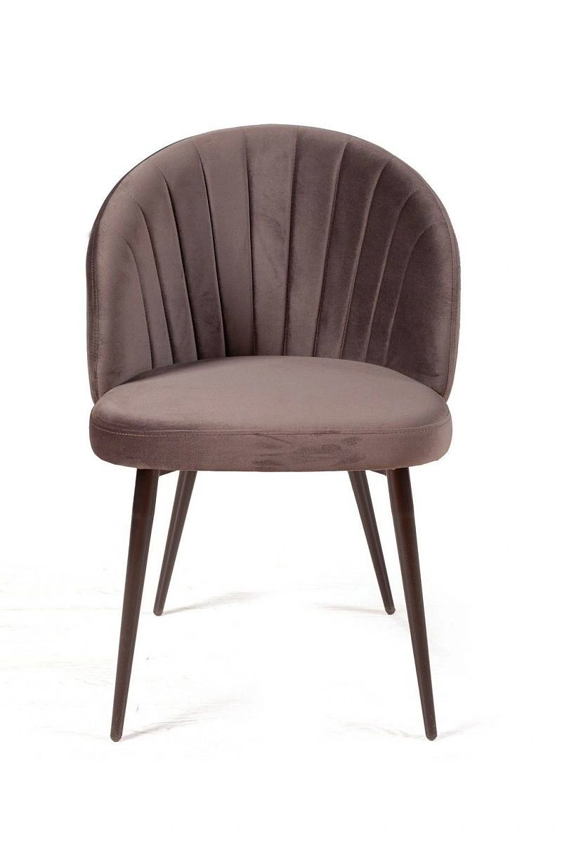 Стул Mont Blanc, бархат антрацит 14 / черный конус изображение Стул Mont Blanc, бархат антрацит 14 / черный конус фото