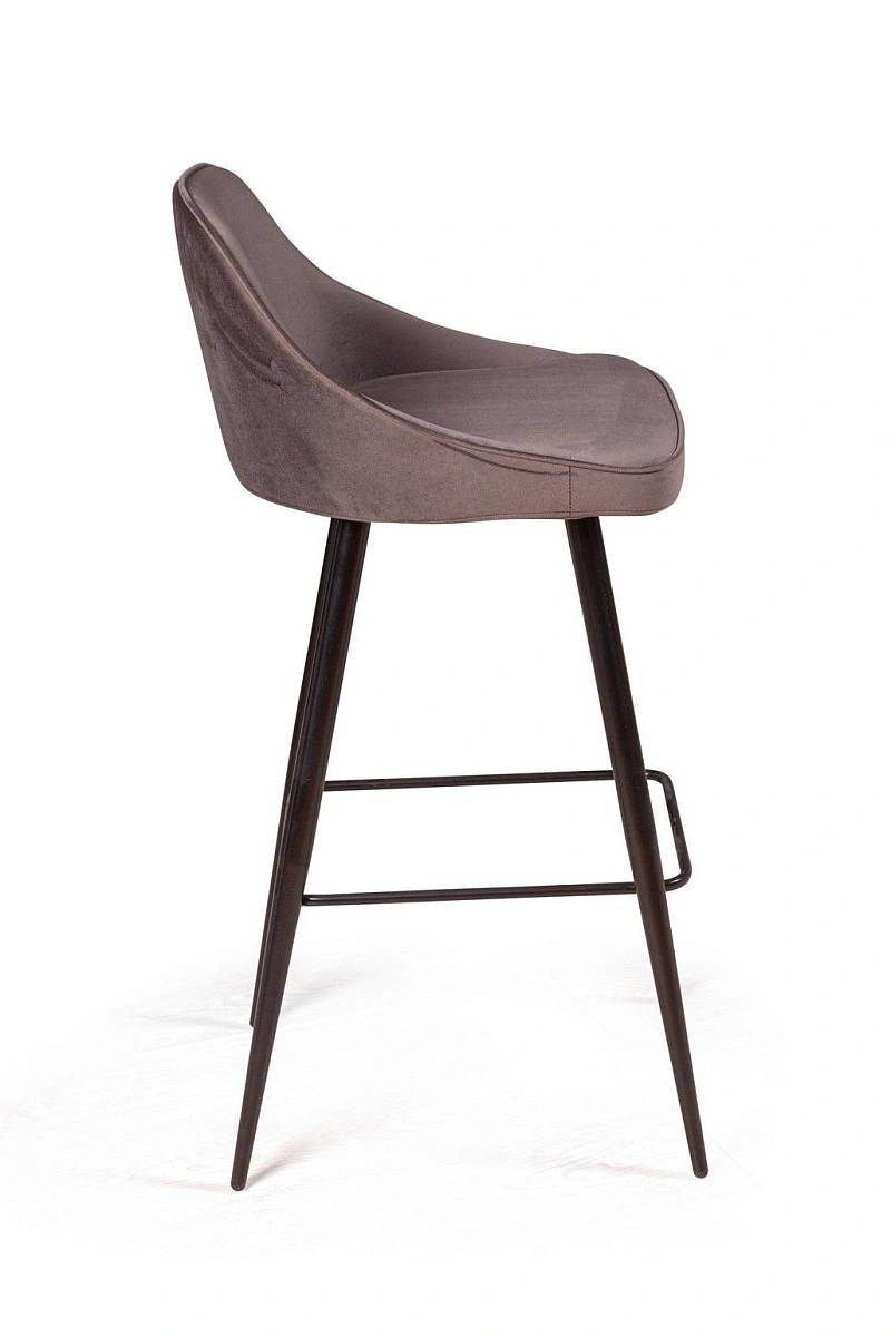 Стул барный Neo, бархат коричневый 12 изображение Стул барный Neo, бархат коричневый 12 фото