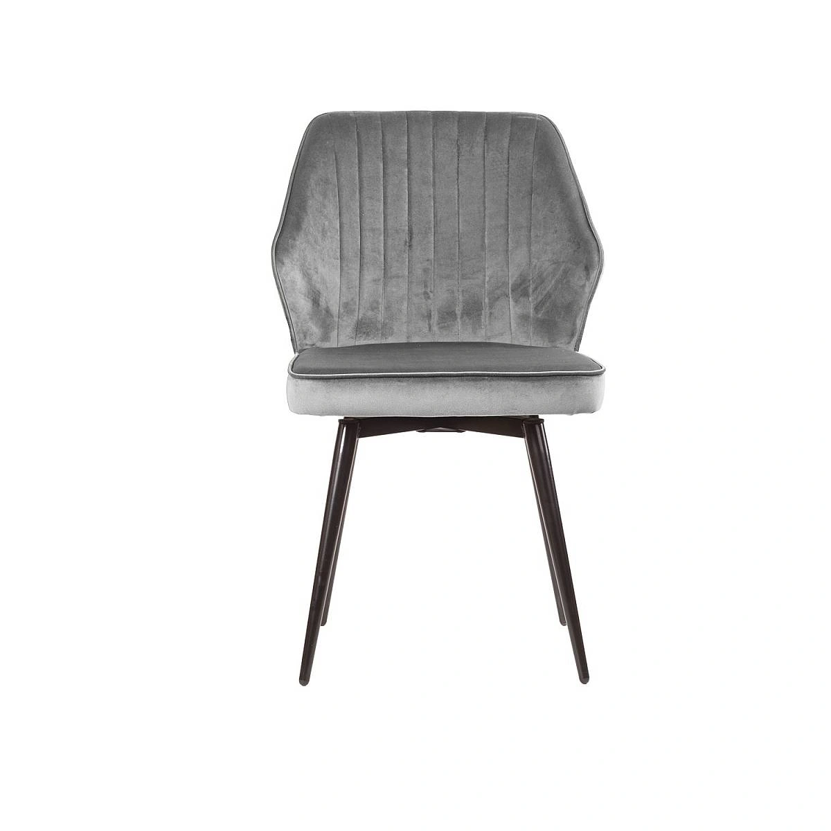 Стул Berg поворотный 360 градусов, комплект (2 шт), бархат светло-серый 26/ черный конус изображение Стул Berg поворотный 360 градусов, комплект (2 шт), бархат светло-серый 26/ черный конус фото