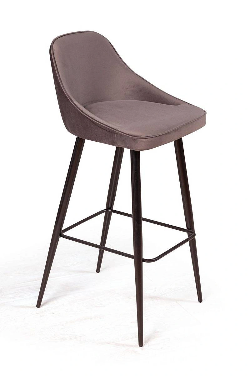 Стул барный Neo, бархат коричневый 12 изображение Стул барный Neo, бархат коричневый 12 фото