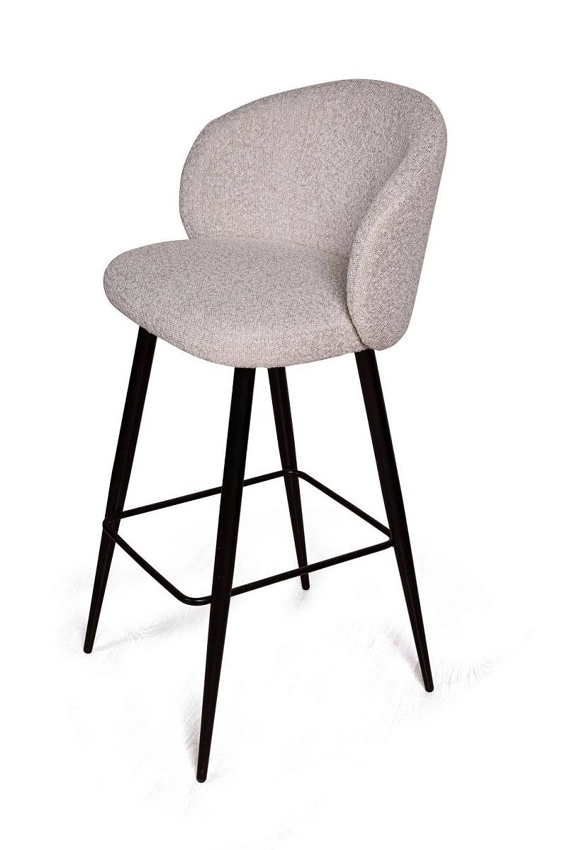 Стул барный Vito, букле серый / опора конус фото